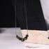 Obsidienne | Argent sterling .925 | Collier fermoir infini en verre luciole